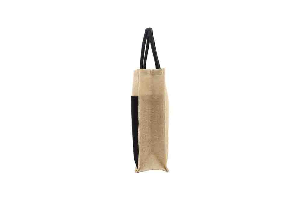 TRUCS - Jute Bag with Canvas Pocket